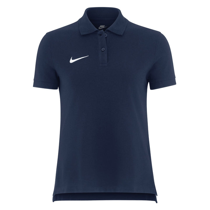 Polo Nike Team Cotton pour femme, bleu marine