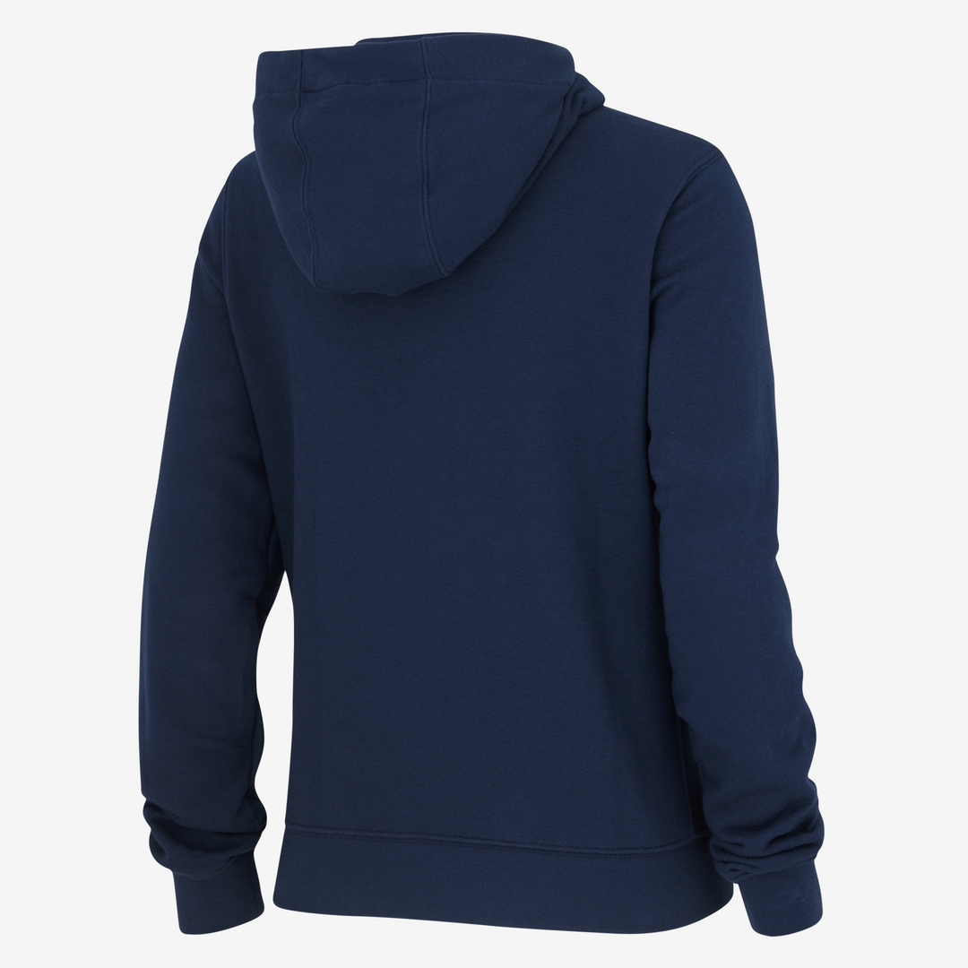 Sweat à capuche zippé Nike Team Club FT pour femme, bleu marine