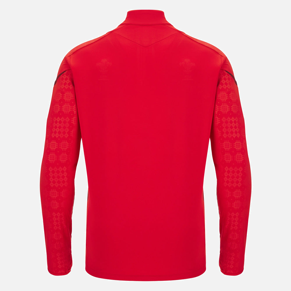 Haut d'entraînement Macron Rugby Pays de Galles 2025/26 1/4 Zip pour homme