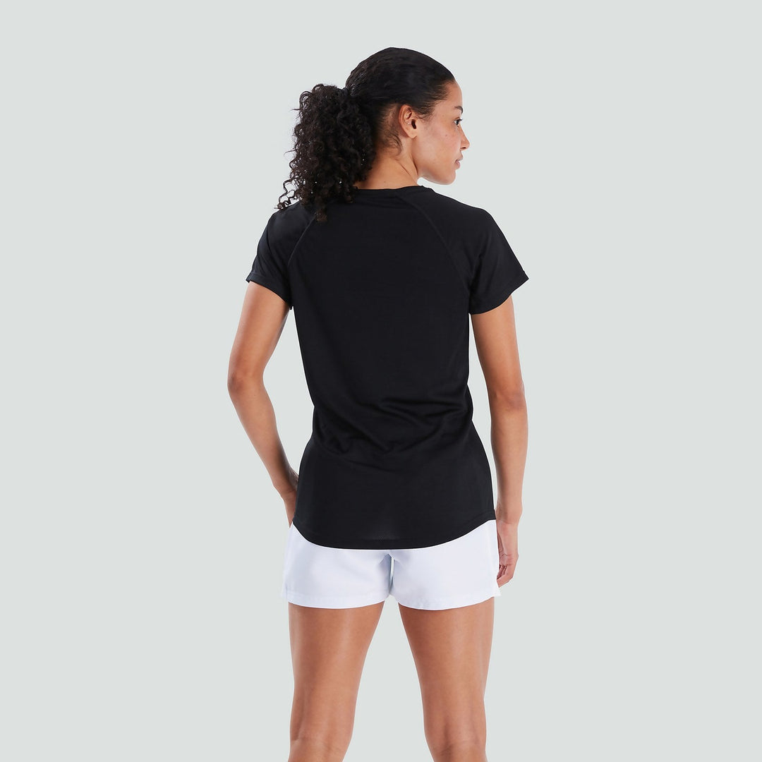 T-shirt Vapodri Super Light pour femme, noir/gris