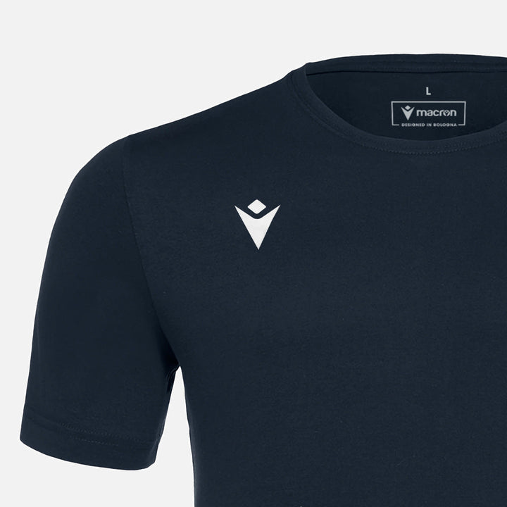 T-shirt Macron Boost Hero en coton pour enfant, bleu marine