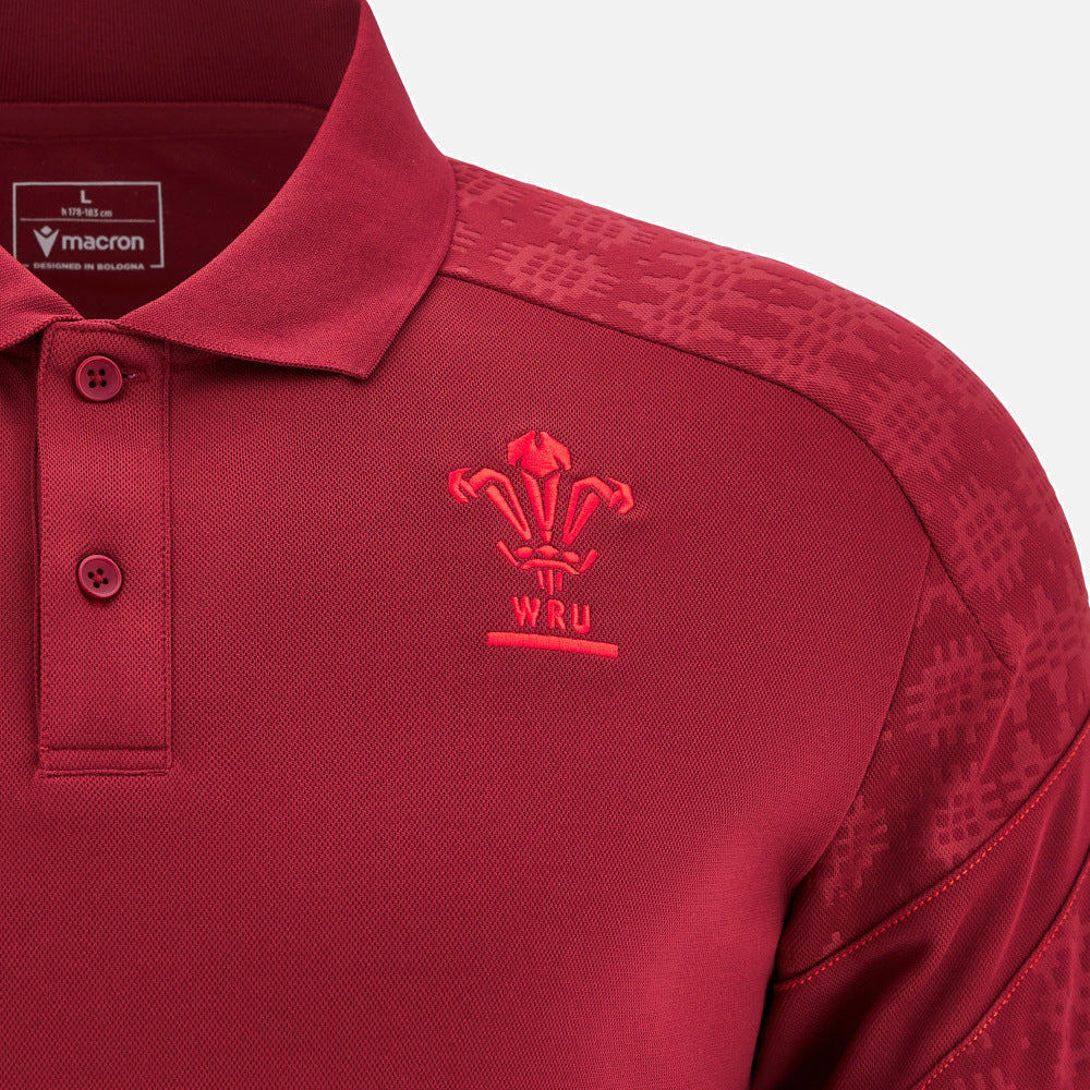 Polo de voyage Macron Rugby Pays de Galles 2025/26 pour homme