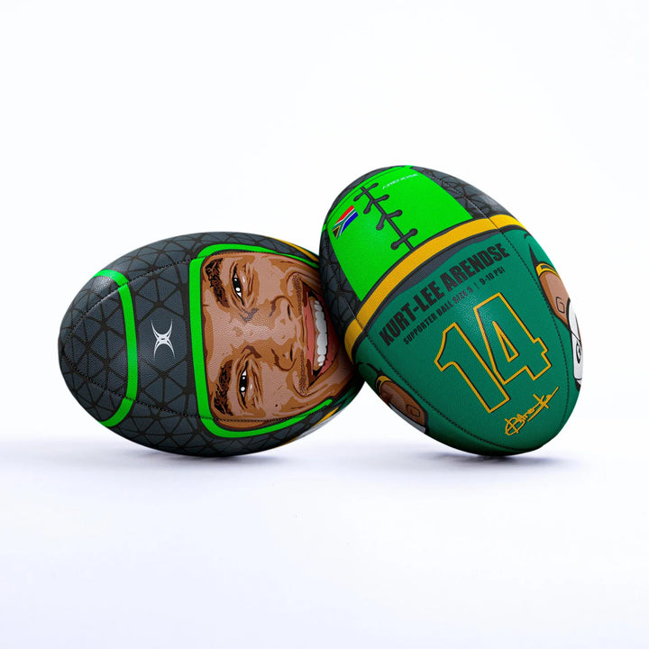 Ballon de rugby signature Gilbert Kurt-Lee Arendse, taille 5