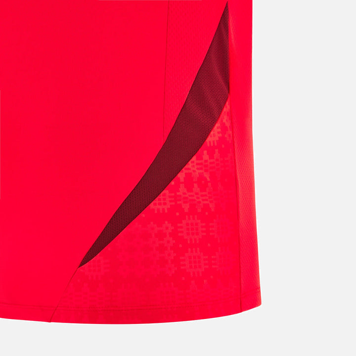 T-shirt d'entraînement Macron Rugby Pays de Galles 2025/26 rouge pour enfant