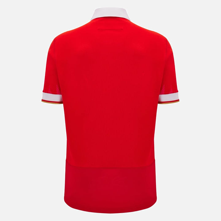 Maillot de rugby Macron Pays de Galles en coton à domicile pour homme