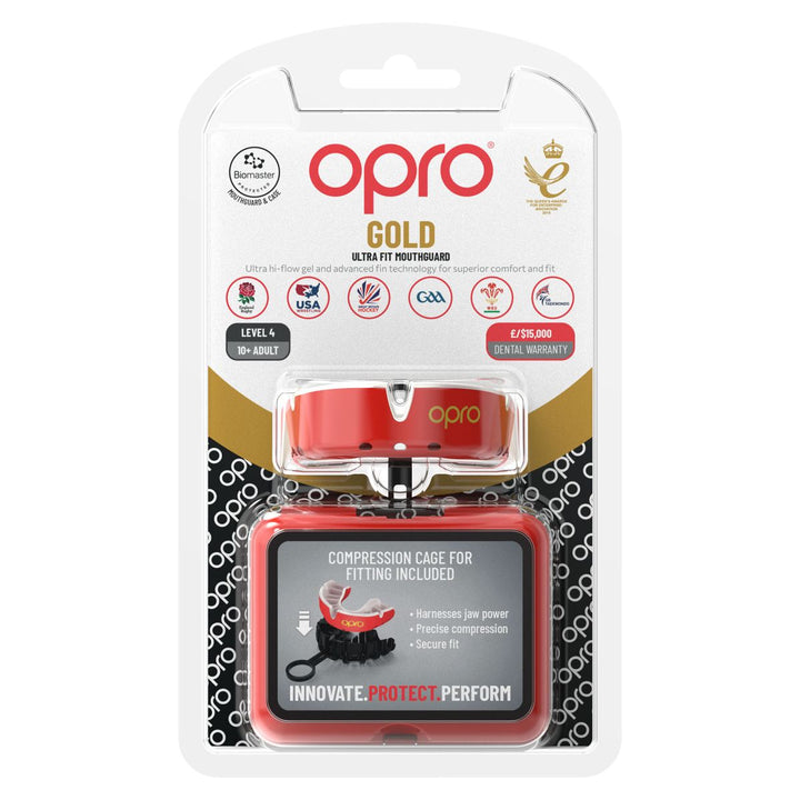 Protège-dents OPRO Gold Ultra Fit Rouge/Blanc