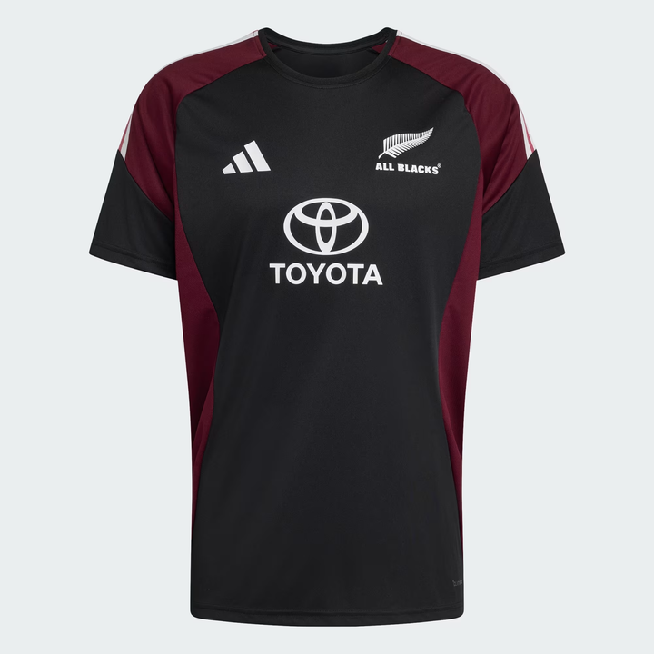 adidas All Blacks Performance T-Shirt Black/Maroon Men's