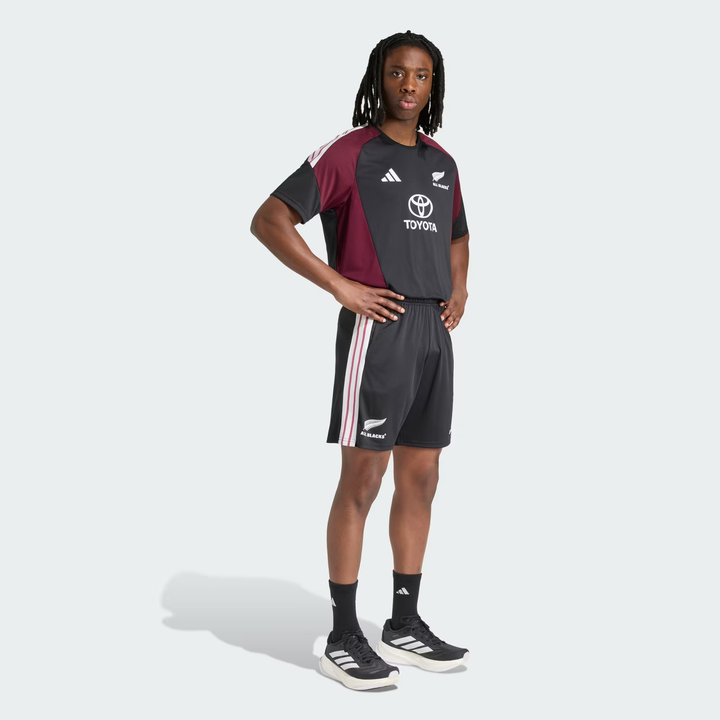 adidas All Blacks Performance T-Shirt Black/Maroon Men's