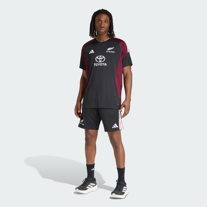adidas All Blacks Performance T-Shirt Black/Maroon Men's