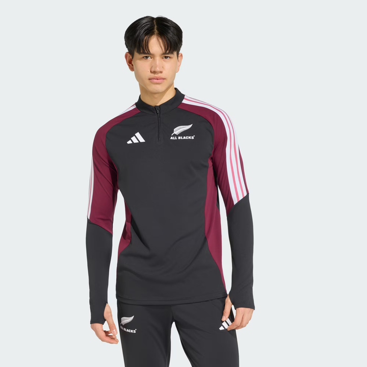 adidas All Blacks Training Top Heren Zwart Maroon