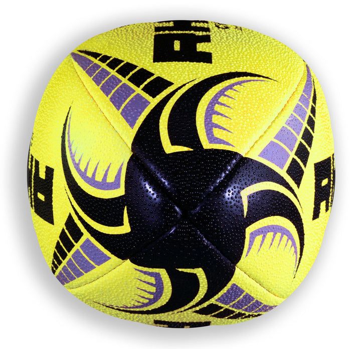 Ballon de rugby Rhino Cyclone jaune fluo taille 5