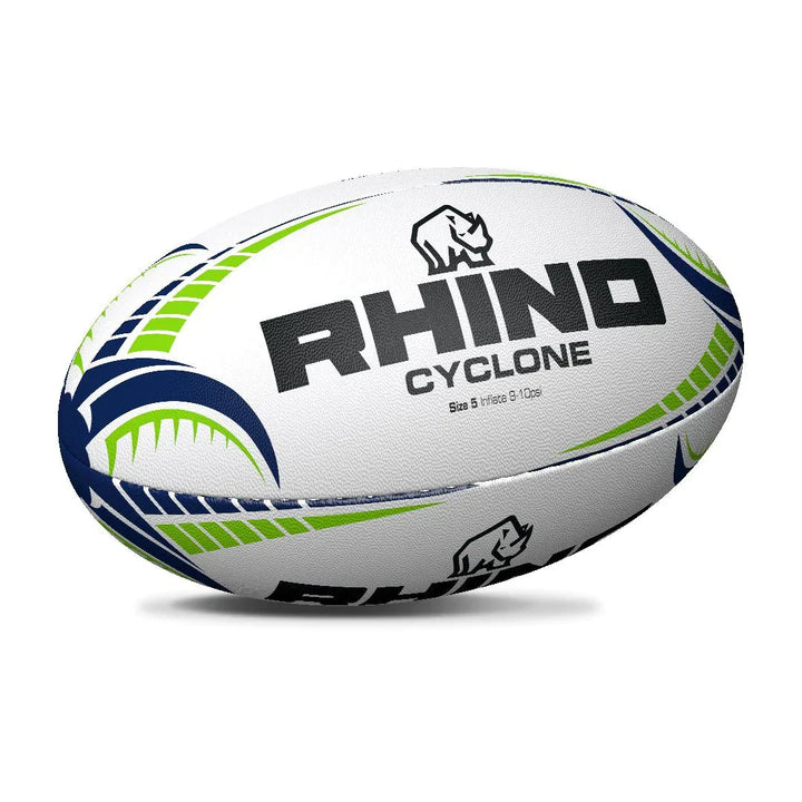 Ballon de rugby Rhino Cyclone blanc taille 3