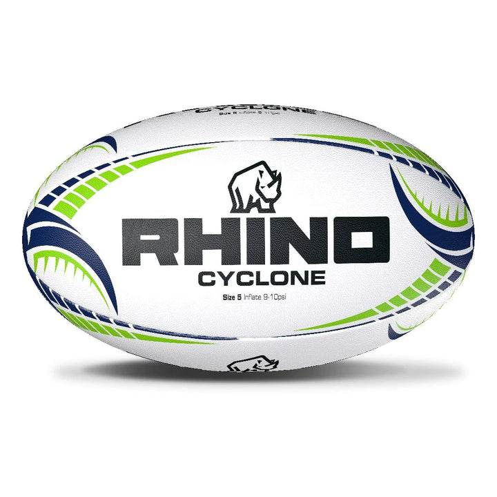 Ballon de rugby Rhino Cyclone blanc taille 3