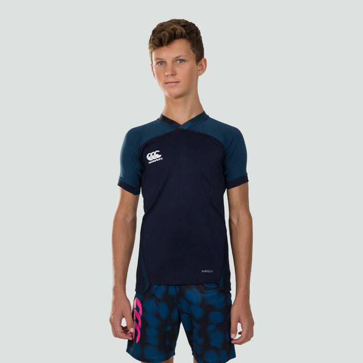 Maillot de rugby Canterbury Evader Junior Bleu marine