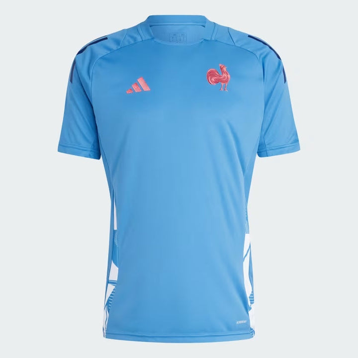 T-shirt Adidas France Performance Homme Bleu Clair