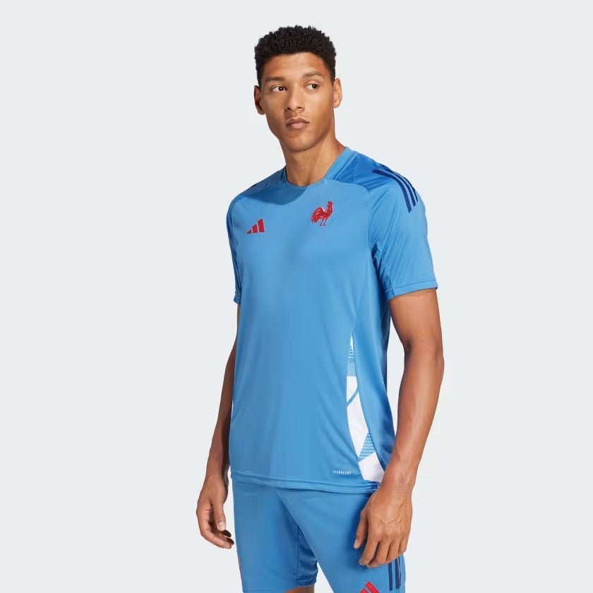 T-shirt Adidas France Performance Homme Bleu Clair