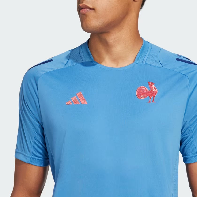 T-shirt Adidas France Performance Homme Bleu Clair