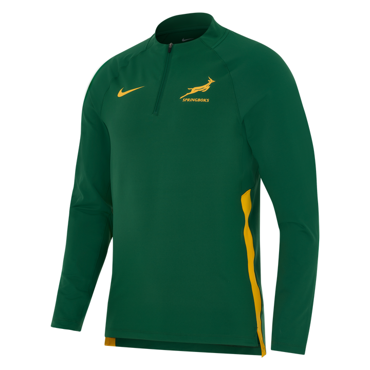 Haut d'entraînement Nike Springboks 1/4 Zip pour homme, vert gorge