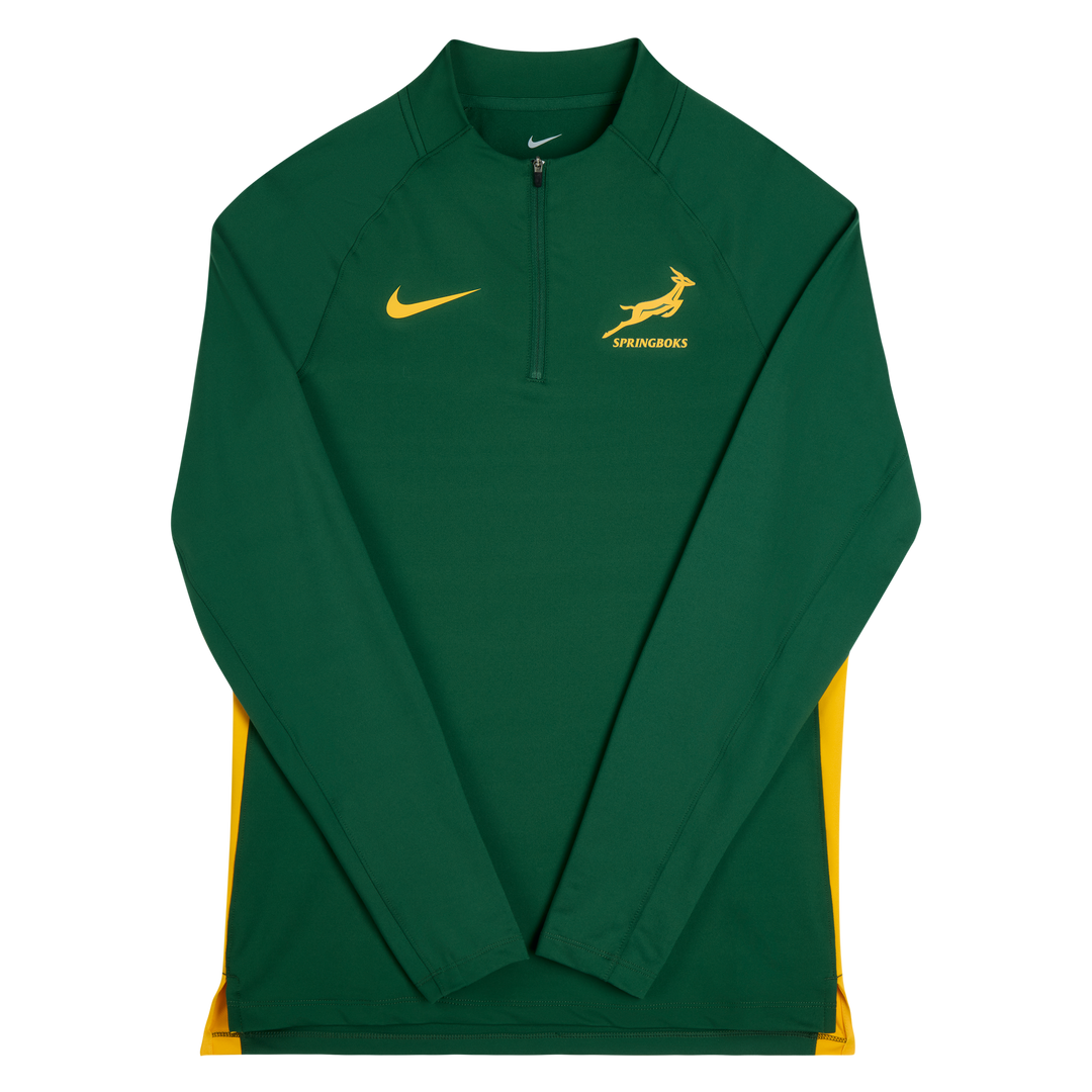 Haut d'entraînement Nike Springboks 1/4 Zip pour homme, vert gorge