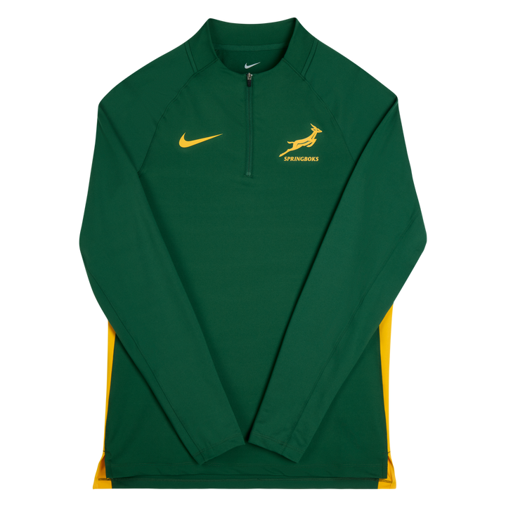 Haut d'entraînement Nike Springboks 1/4 Zip pour homme, vert gorge