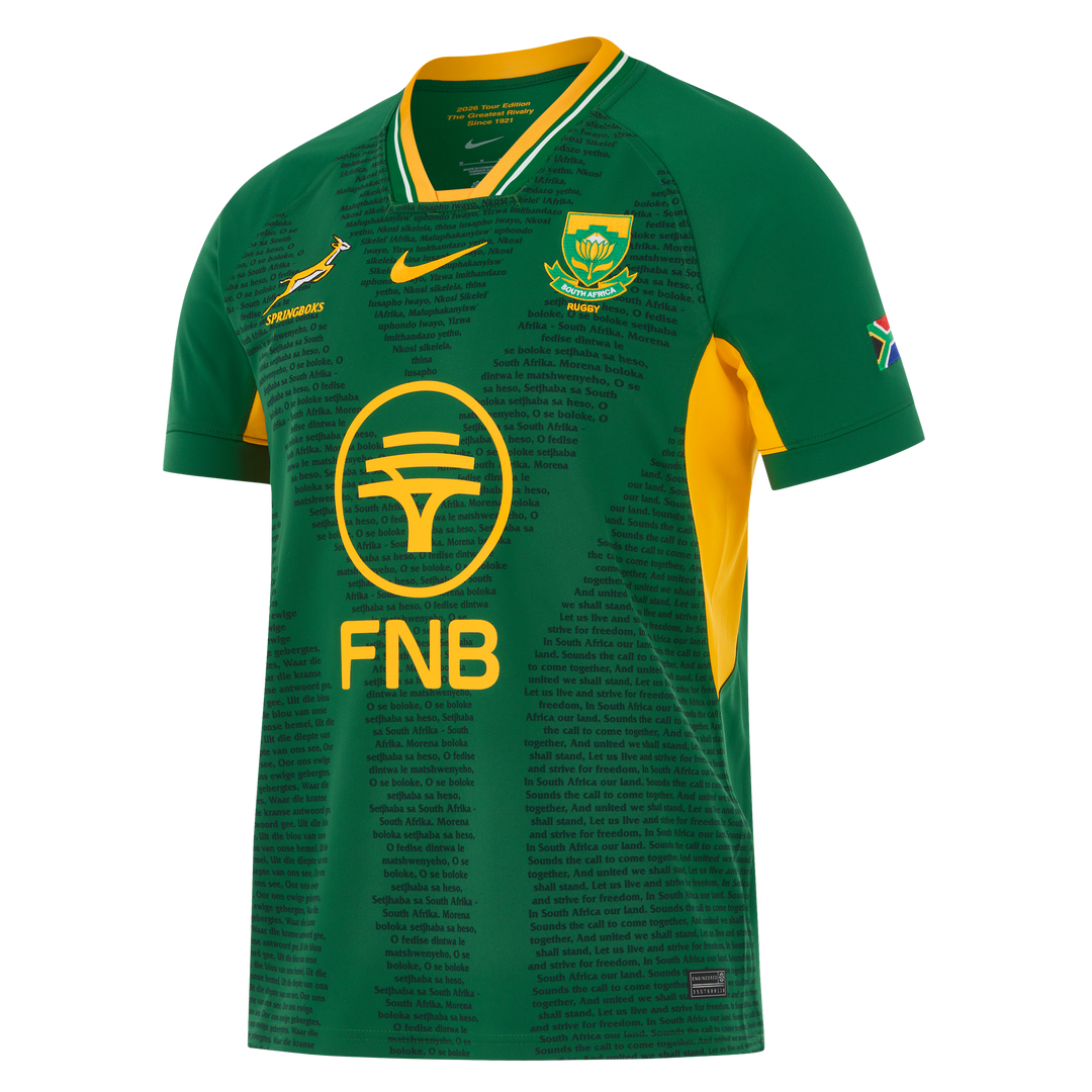 Nike Springboks Men's Home Stadium Rugby Shirt Greatest Rivalry