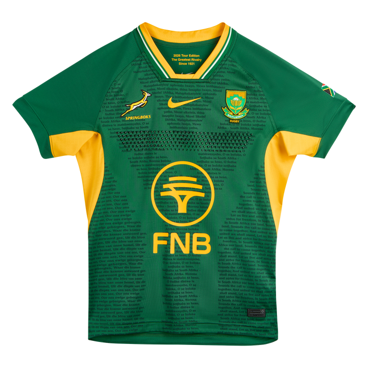 Nike Springboks Men's Home Match Replica Rugby Shirt Greatest Rivalry