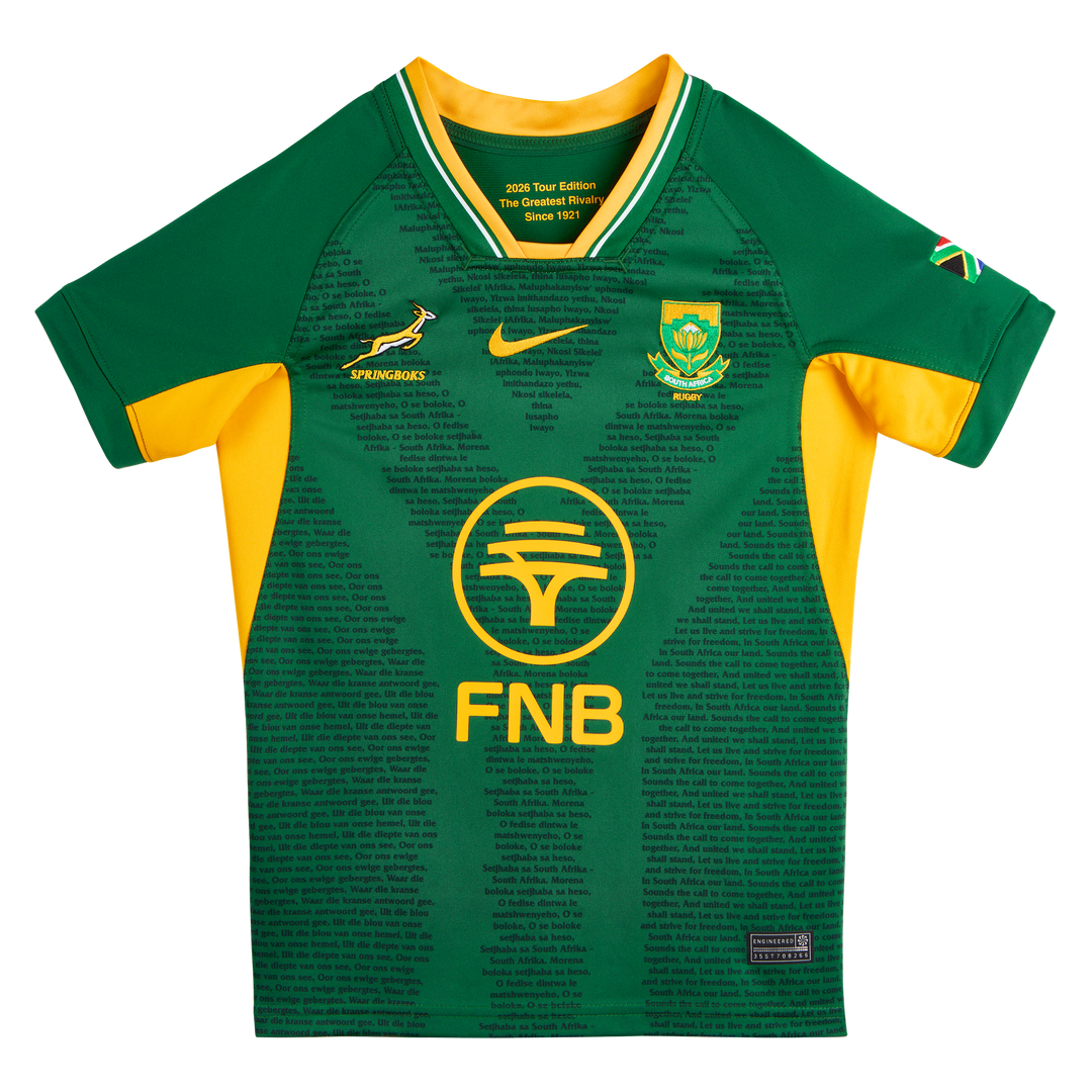 Nike Springboks Kids Home Stadium Rugby Shirt Greatest Rivalry