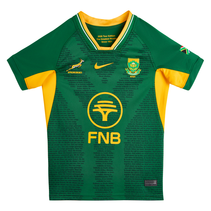 Nike Springboks Kids Home Stadium Rugby Shirt Greatest Rivalry