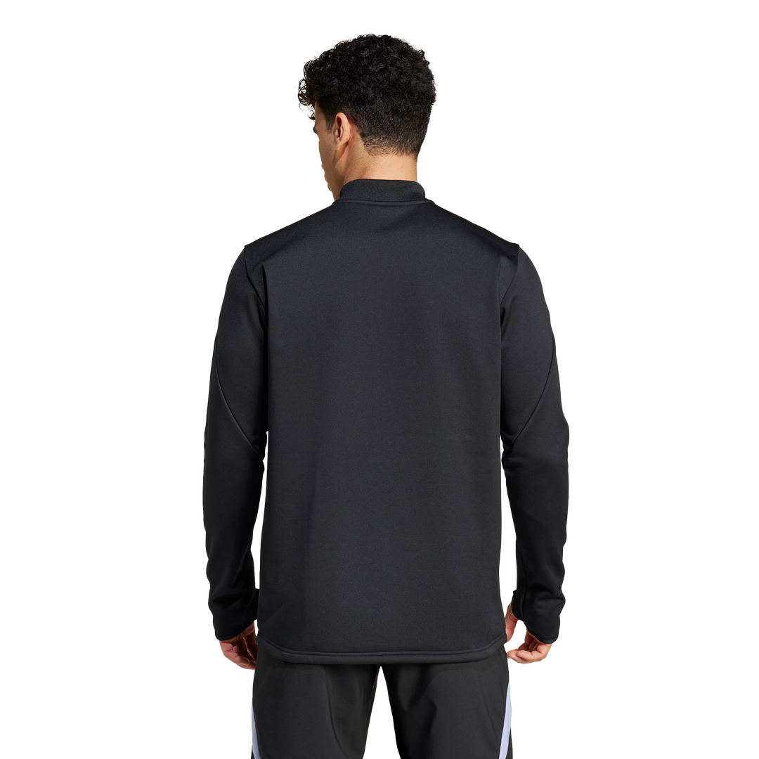 Haut polaire de rugby à manches longues Adidas All Blacks pour homme Bleu Spark