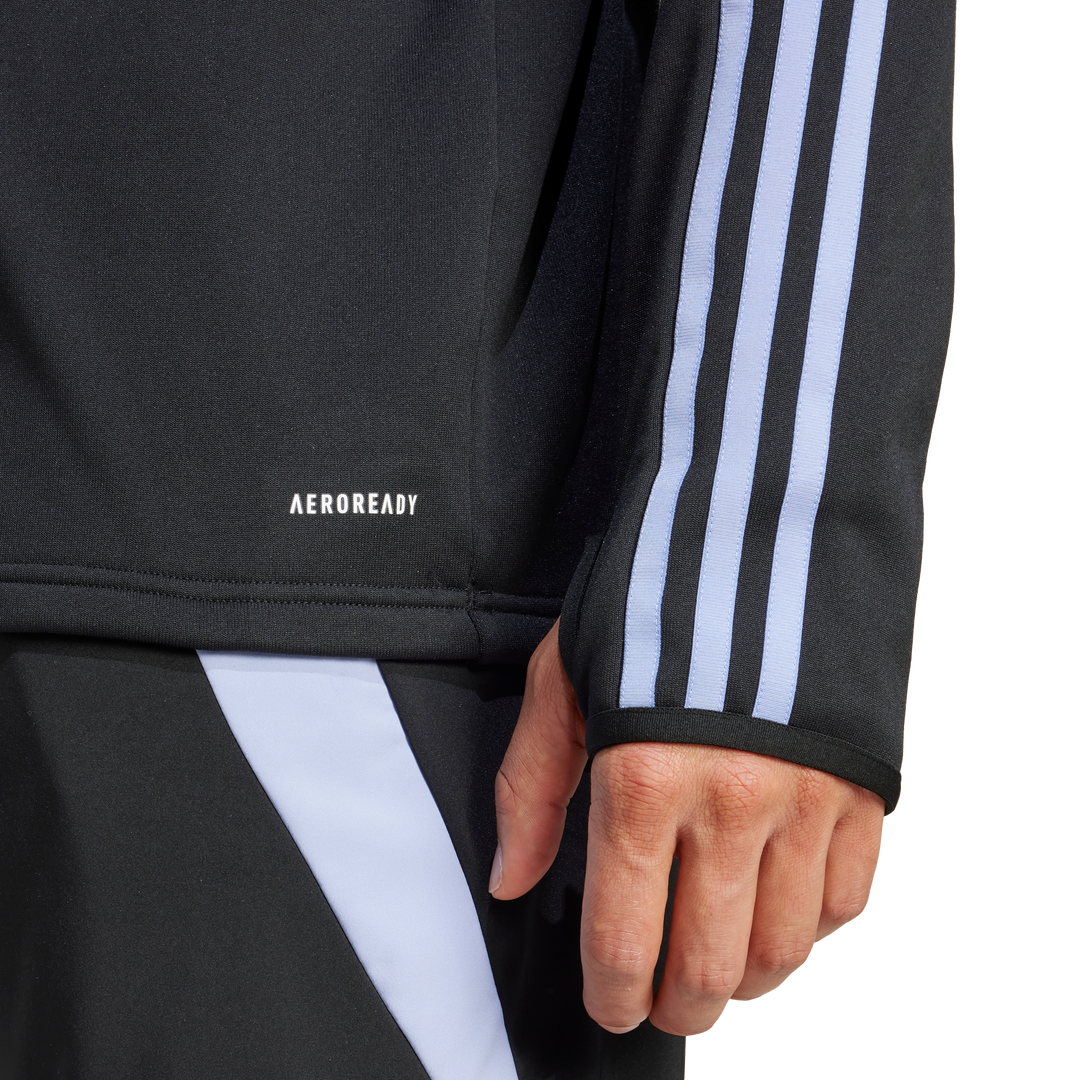Haut polaire de rugby à manches longues Adidas All Blacks pour homme Bleu Spark
