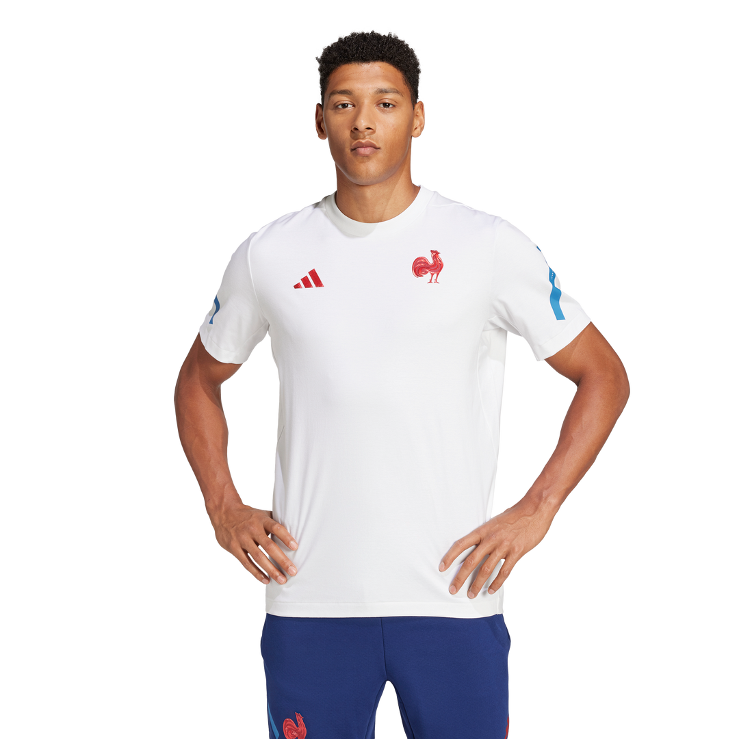 T-shirt Adidas France Travel ZNE Homme Blanc