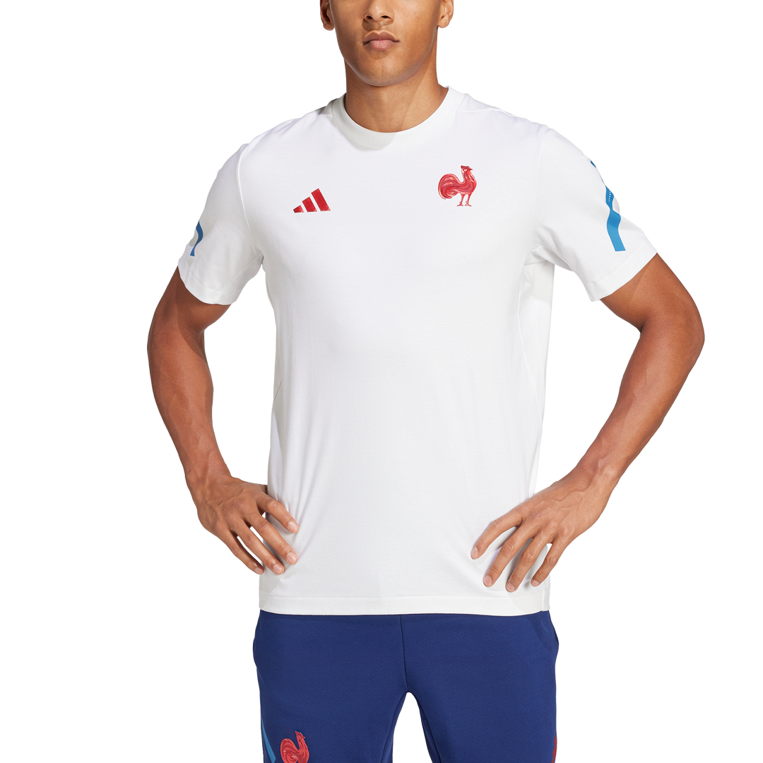 T-shirt Adidas France Travel ZNE Homme Blanc