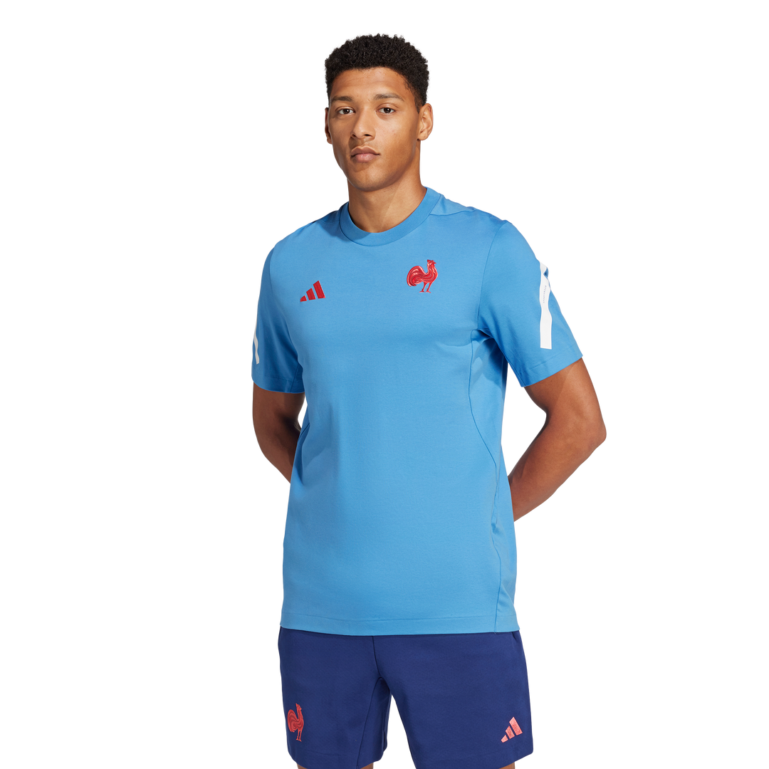 T-shirt Adidas France Travel ZNE Homme Bleu Clair