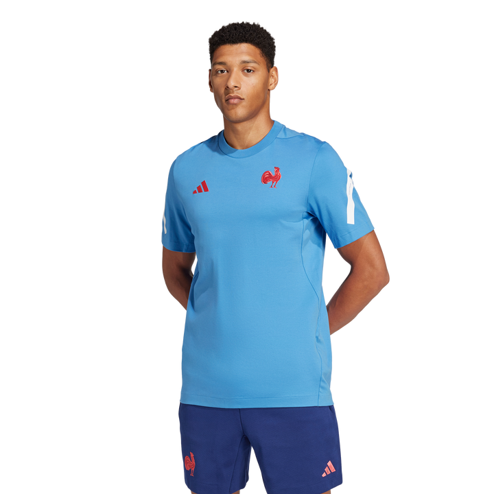 T-shirt Adidas France Travel ZNE Homme Bleu Clair