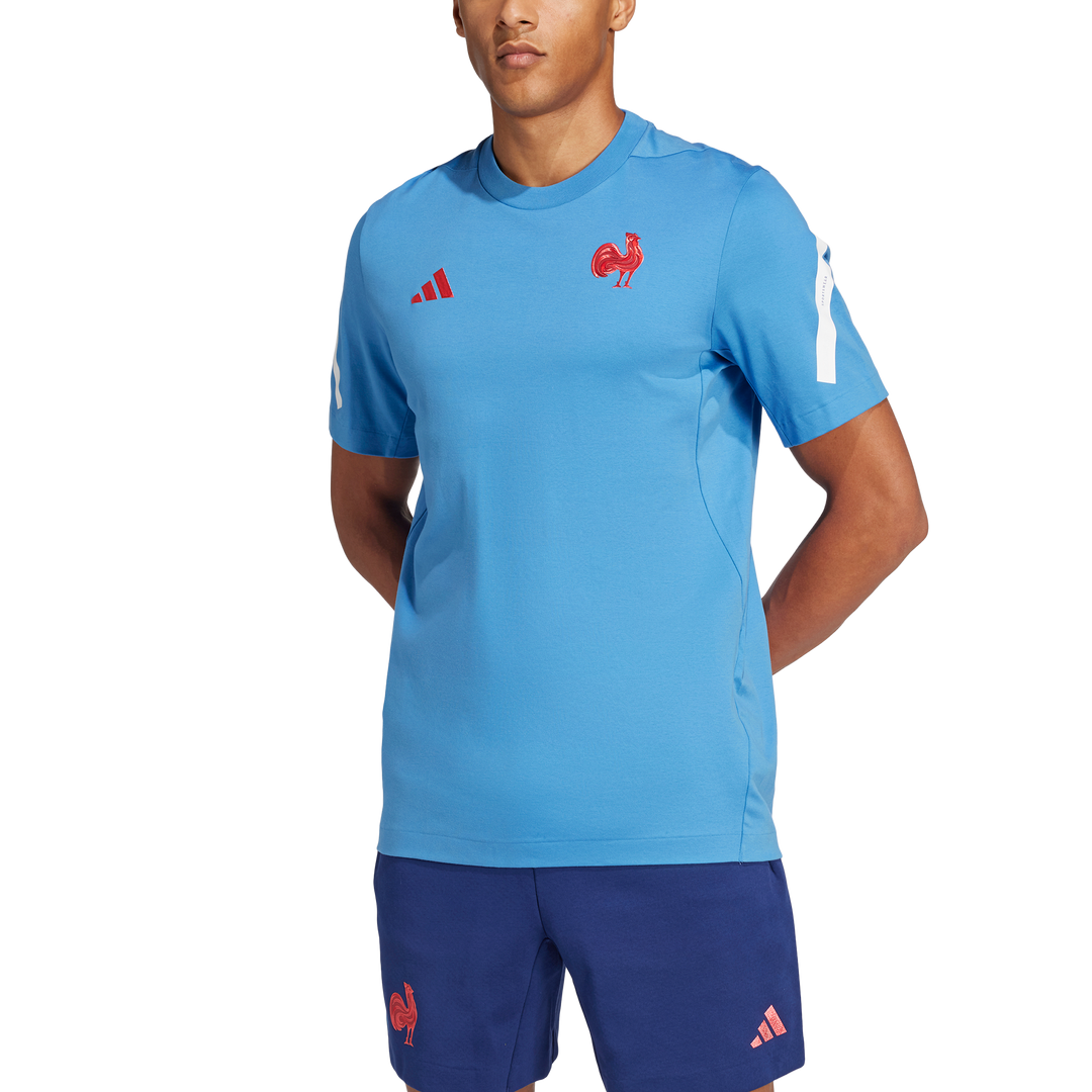 T-shirt Adidas France Travel ZNE Homme Bleu Clair