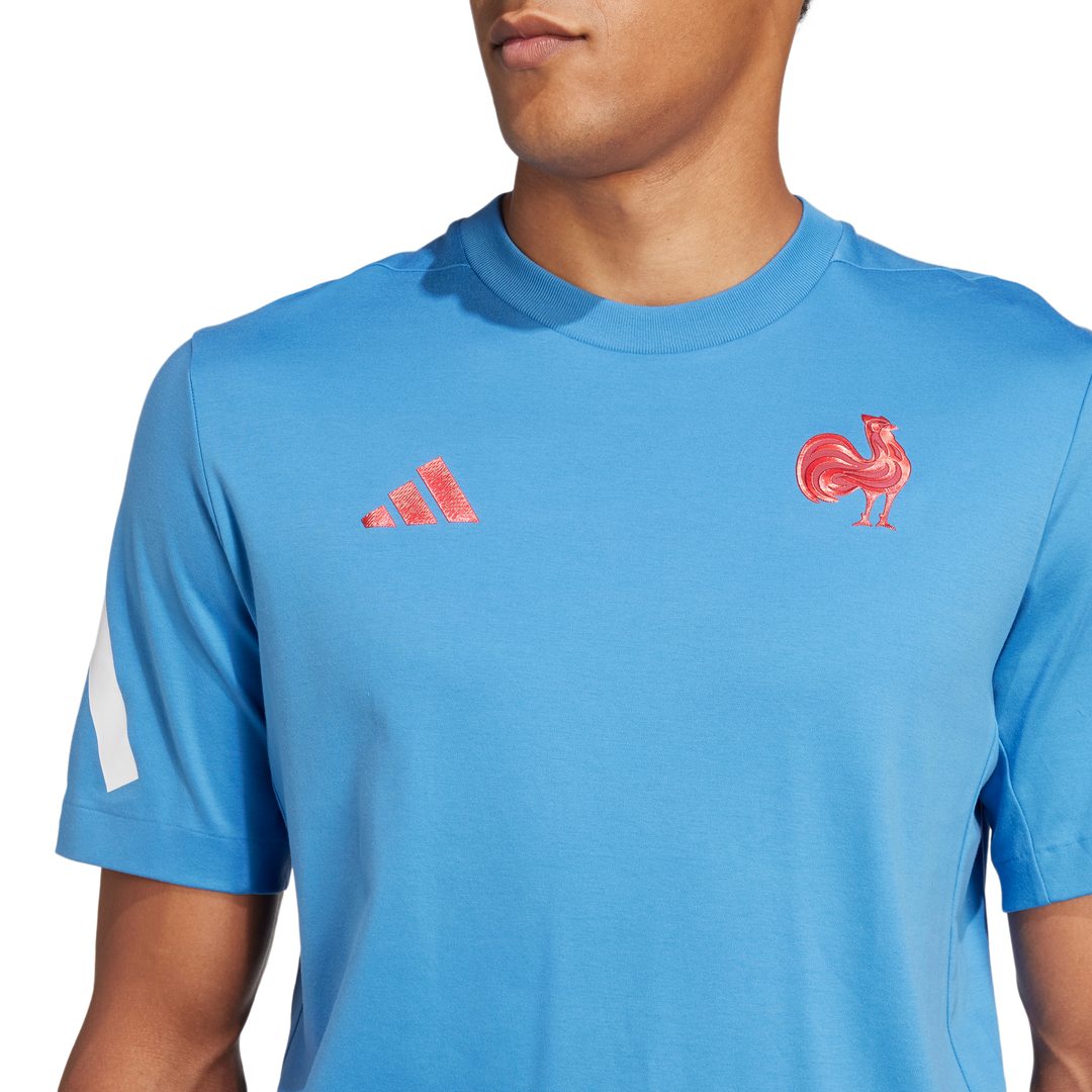 T-shirt Adidas France Travel ZNE Homme Bleu Clair