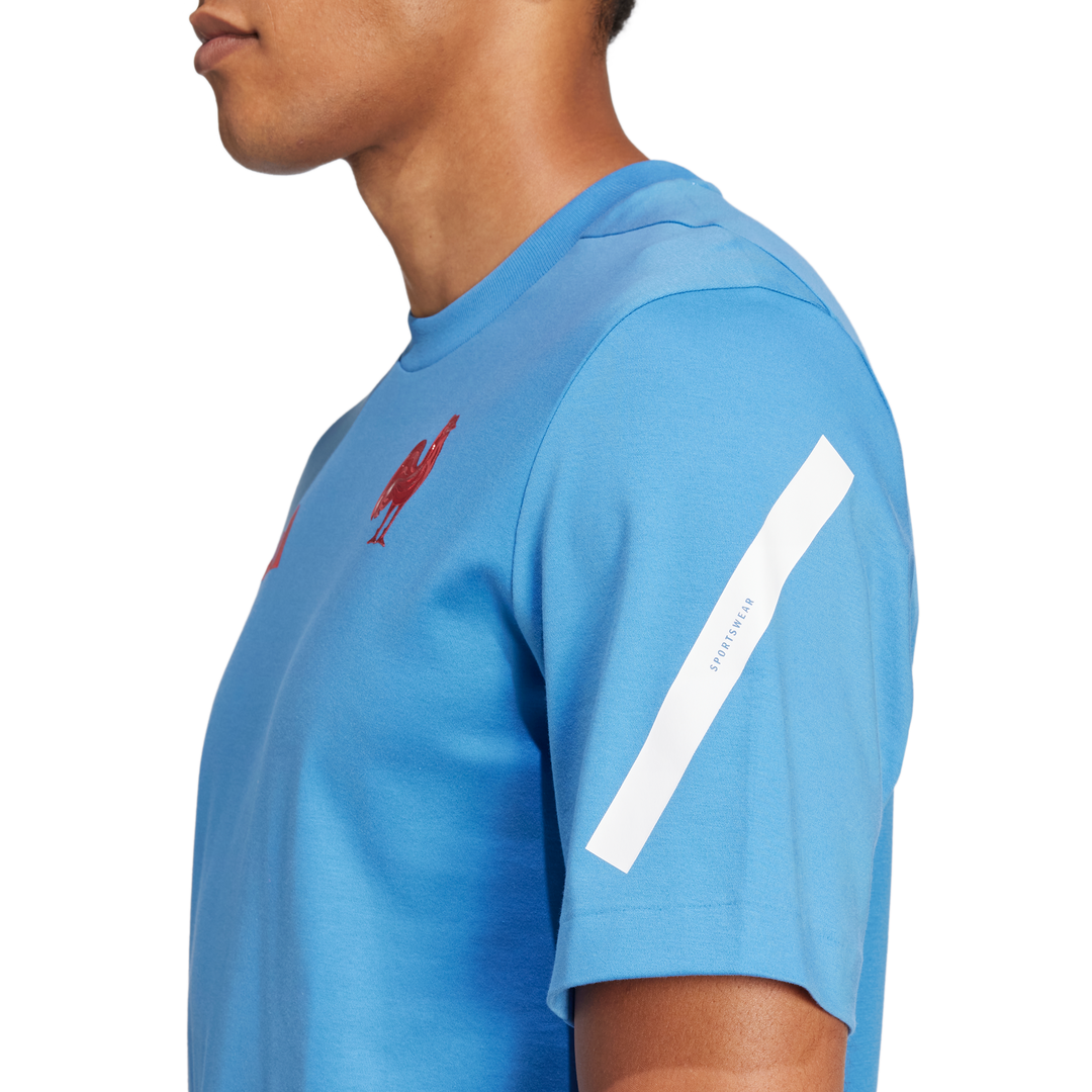 T-shirt Adidas France Travel ZNE Homme Bleu Clair