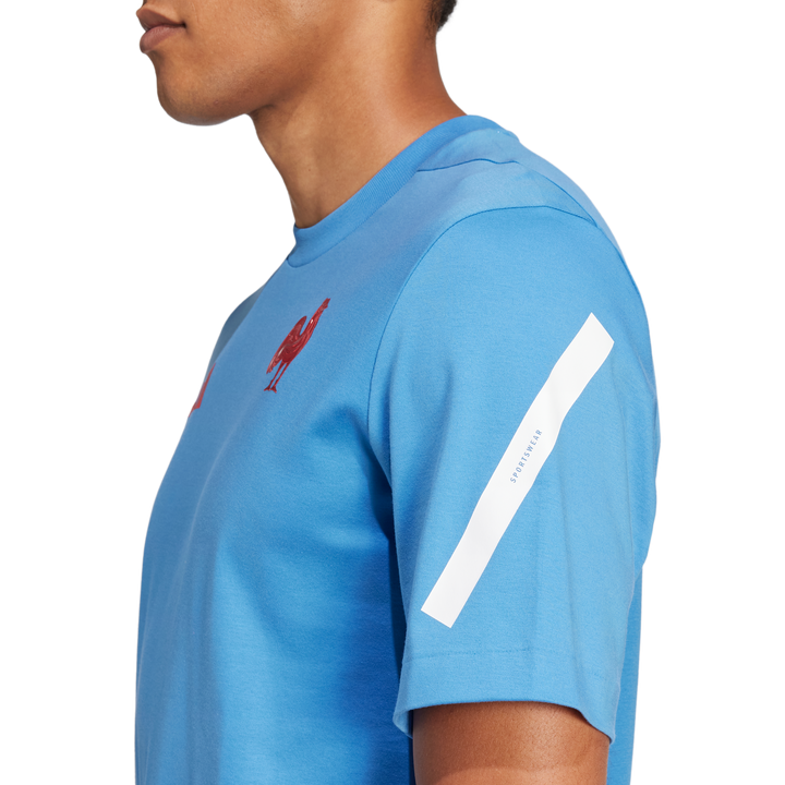 T-shirt Adidas France Travel ZNE Homme Bleu Clair