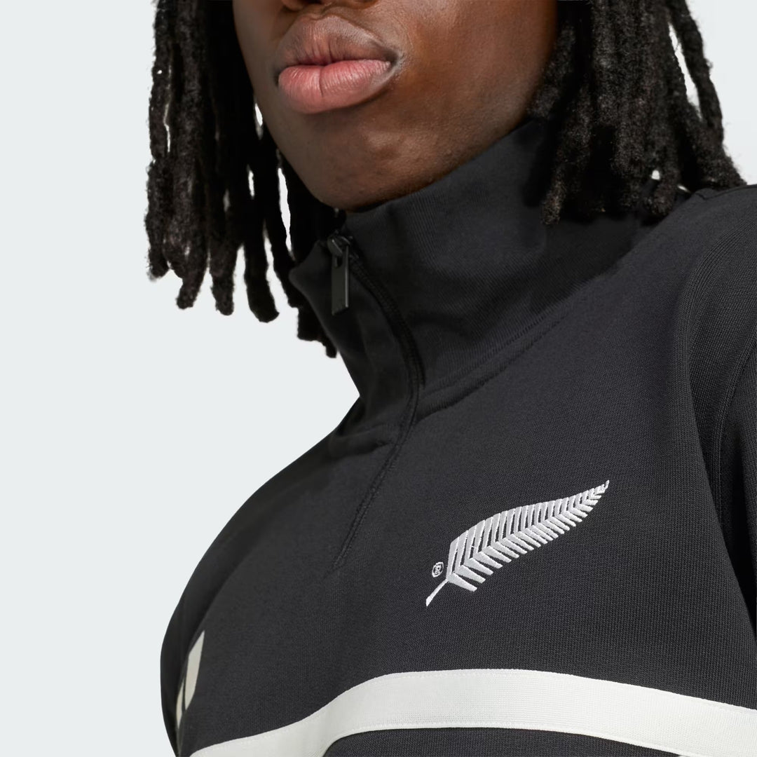 Adidas All Blacks Leisurewear Sweatshirt 1/4 Zip Heren