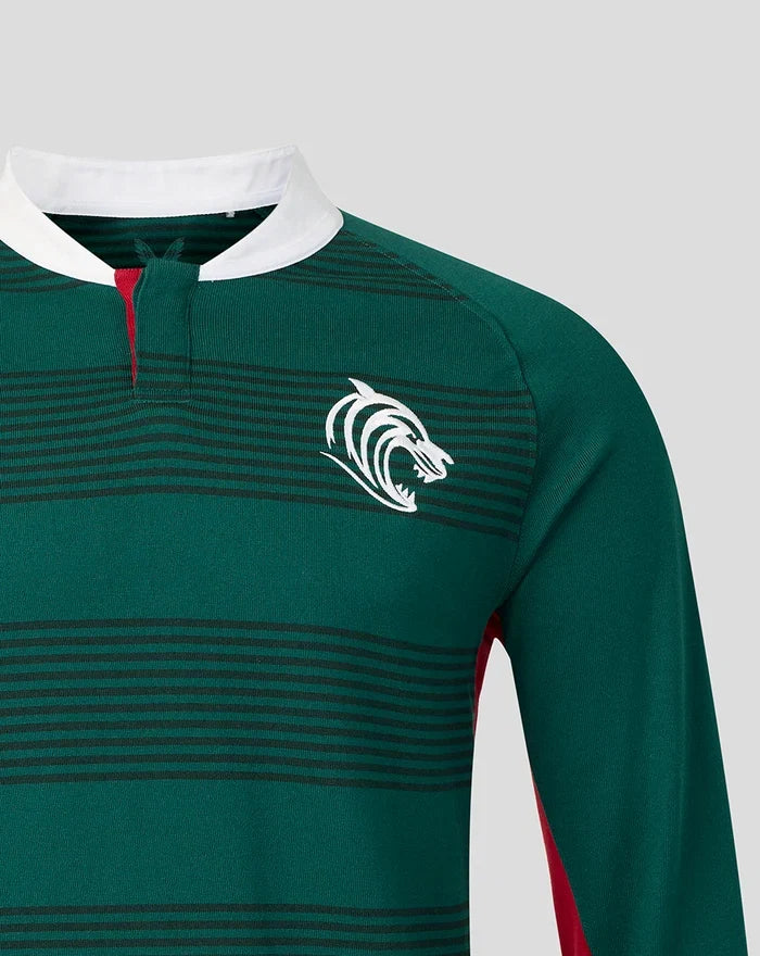 Castore Leicester Tigers Classic Thuisshirt met Lange Mouwen Heren