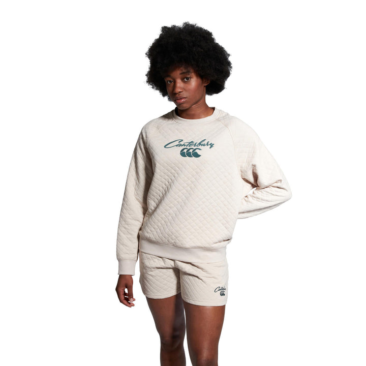 Pull ras du cou Canterbury Scene-Set pour femme, beige