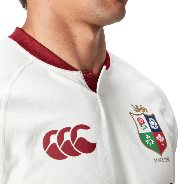 Maillot d'entraînement de rugby Canterbury British &amp; Irish Lions AU 2025 pour homme, blanc