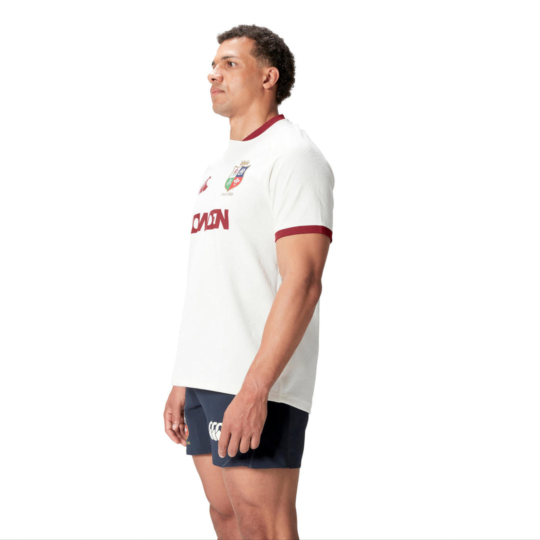 Maillot d'entraînement de rugby Canterbury British &amp; Irish Lions AU 2025 pour homme, blanc
