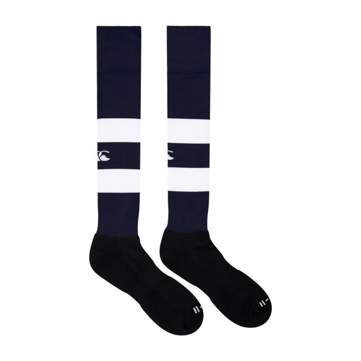 Chaussettes à cerceaux Canterbury Team Bleu marine/Blanc Junior