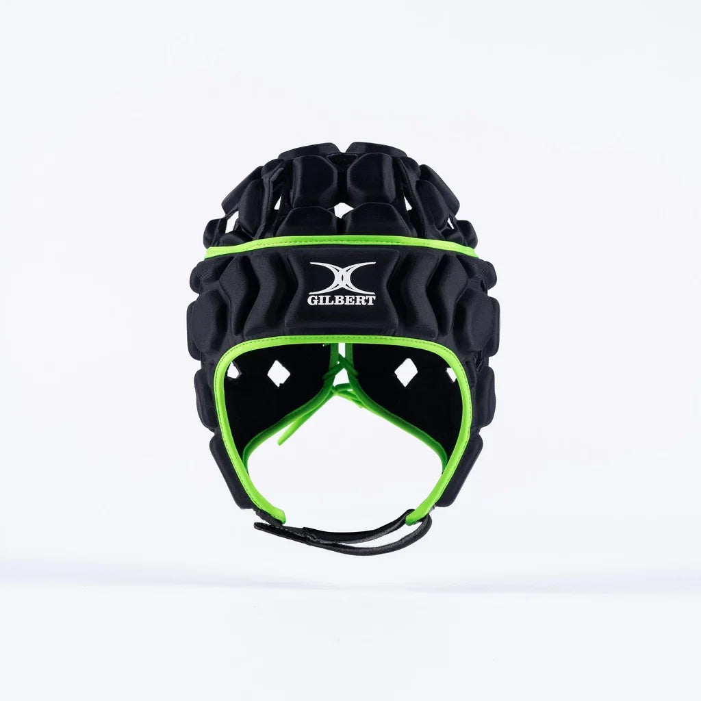Gilbert Octane Scrumcap Black/Green Senior