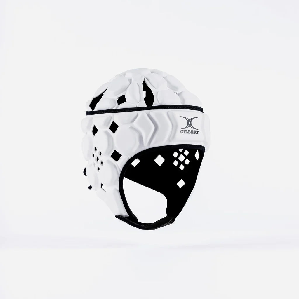 Gilbert Octane Scrumcap White/Black Senior