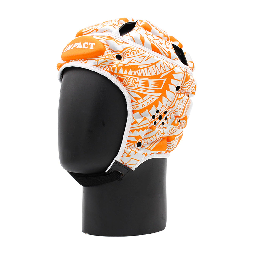 Casque de protection Impact Rugby Tribal Flower Orange
