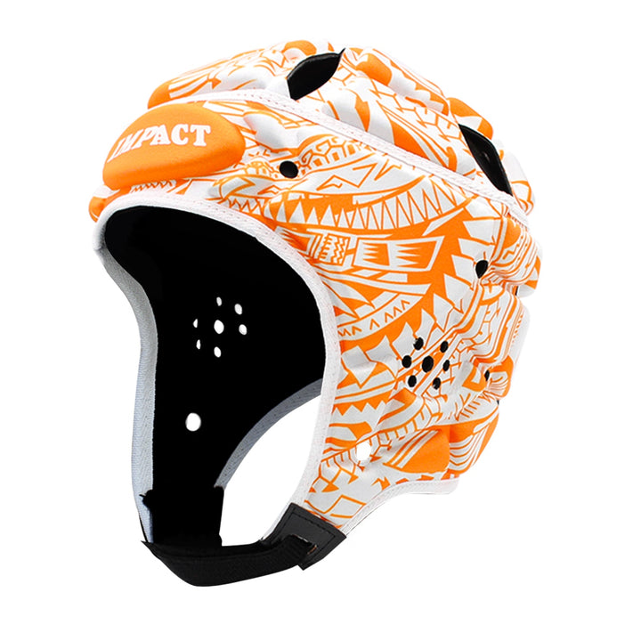 Casque de protection Impact Rugby Tribal Flower Orange