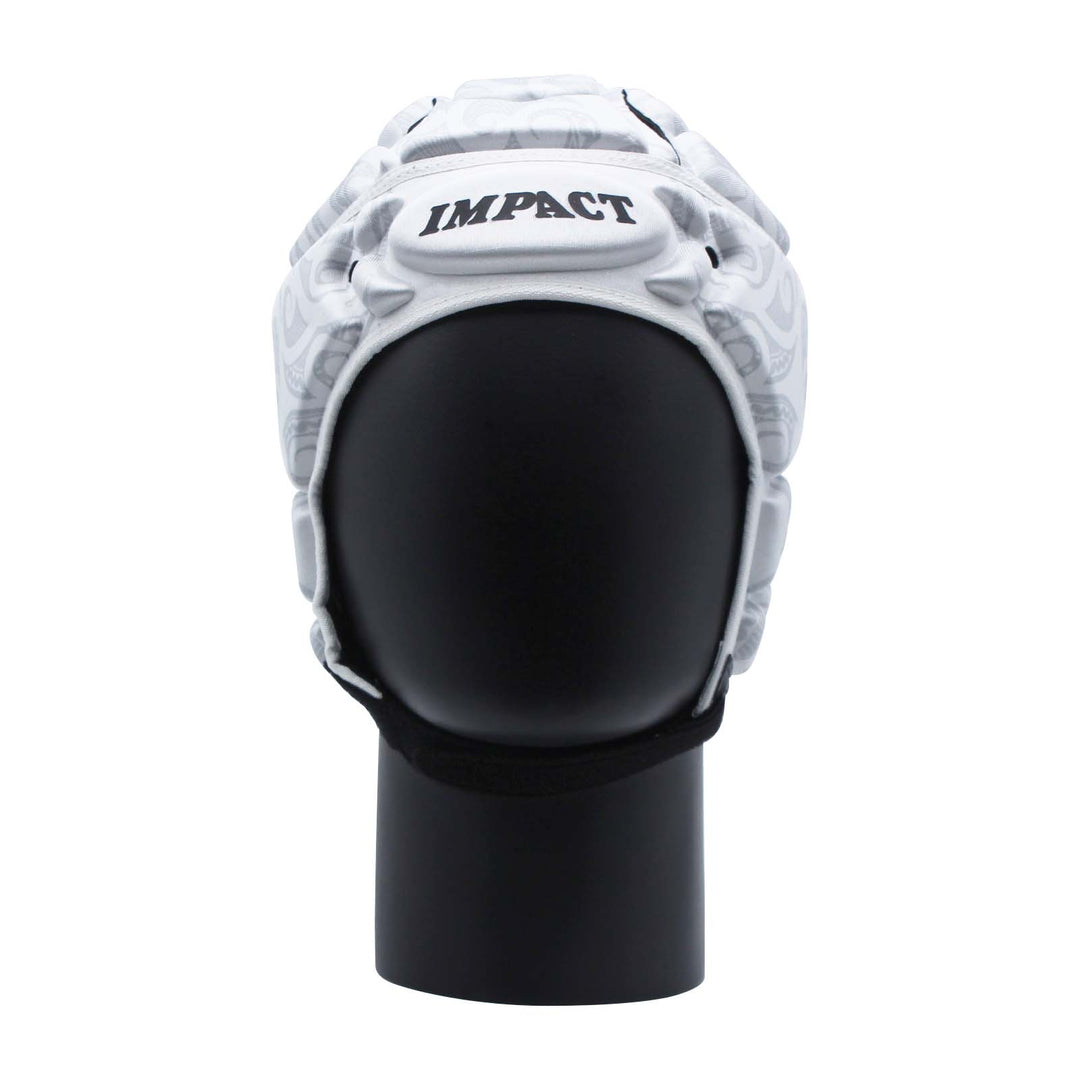 Casque de protection Impact Rugby blanc/gris