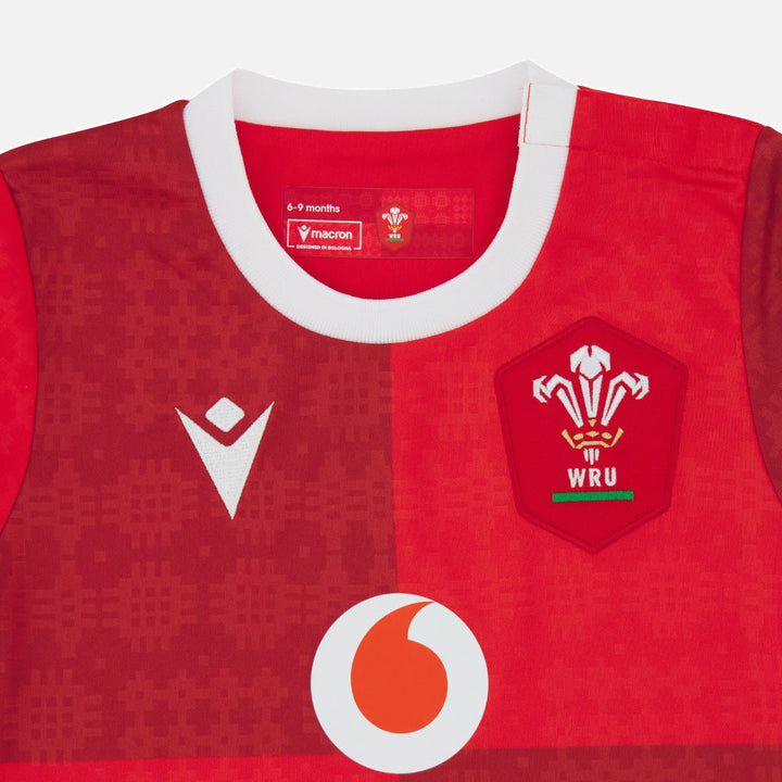 Maillot de rugby Macron Pays de Galles domicile 2025/26 pour bébé